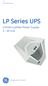 GE Critical Power. LP Series UPS. Uninterruptible Power Supply 3-40 kva. imagination at work