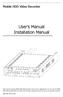 User s Manual Installation Manual