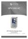 HPV1000 AC. HPV1000 AC Elevator Drive. Technical Manual