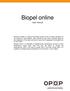 Biopel online. User manual