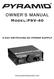 OWNER'S MANUAL. Model:PSV Amp SWITCHING DC POWER SUPPLY.
