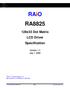 RA x33 Dot Matrix LCD Driver Specification. Version 1.3 July 1, RAiO Technology RAiO Technology Inc.