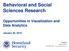 Behavioral and Social Sciences Research