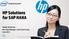 HP Solutions for SAP HANA