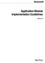 Application Module Implementation Guidelines AM12-510