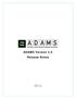 ADAMS Version 3.0 Release Notes