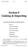 Section 9 Linking & Importing