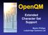 OpenQM. Extended Character Set Support. Martin Phillips Ladybridge Systems Ltd