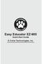 Easy Educator EZ-900. Quick Start Guide. E-Collar Technologies, Inc.