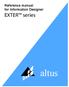 Reference manual for Information Designer. EXTER series. altus