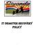IT DIsasTer recovery PolIcy 1