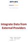 Integrate Data from External Providers
