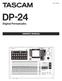 D D DP-24. Digital Portastudio OWNER'S MANUAL