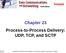 Chapter 23 Process-to-Process Delivery: UDP, TCP, and SCTP