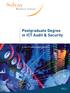 Postgraduate Degree in ICT Audit & Security. Is your IT really under control?