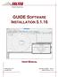 GUIDE SOFTWARE INSTALLATION USER MANUAL