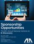Sponsorship Opportunities The 8th Annual National Institute on E-Discovery