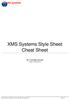 XMS Systems Style Sheet Cheat Sheet