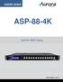 USERS GUIDE ASP-88-4K. 8x8 4K HDMI Matrix. Manual Number: