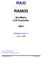 RA8835. Dot Matrix LCD Controller Q&A. Preliminary Version 1.2. July 13, RAiO Technology Inc.