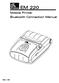 EM 220. Mobile Printer Bluetooth Connection Manual. Rev. 1.00