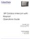 SIP Outdoor Intercom with Keypad Operations Guide