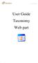 Taxonomy Web Part. User Guide Taxonomy Web part