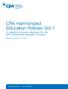 CPA Harmonized Education Policies Vol. 1