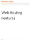 Web Hosting Features. 1 P a g e