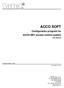 ACCO SOFT. Configuration program for ACCO NET access control system. User Manual
