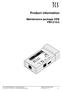Product information Maintenance package USB FBI1210-0