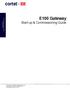 E100 Gateway Start-up & Commissioning Guide