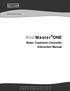 Web Master ONE. Water Treatment Controller Instruction Manual W A L C H E M. WebMaster ONE Controllers