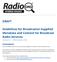 Guidelines for Broadcaster Supplied Metadata and Content for Broadcast Radio Services