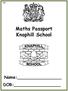 Maths Passport Knaphill School