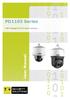 PD1103 Series. 3 MP Intelligent IP PTZ Dome Cameras. User Manual