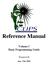Reference Manual Volume I Basic Programming Guide