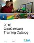 2016 GeoSoftware Training Catalog