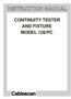 CONTINUITY TESTER AND FIXTURE MODEL 128/PC