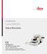 Leica RM2245. Rotary Microtome. Instructions for Use