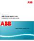 INSTRUCTION MANUAL ABB Power Quality Link Installation and user guide