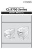 Thermal Transfer Barcode & Label Printer. CL-S700 Series USER'S MANUAL CL-S703