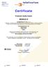 Certificate. Production Quality System MODULE D