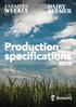 Production specifications