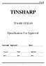 TF4-8B TINSHARP TF4-8B VER:00. Specification For Approval. Prepared 0