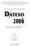 Proceedings of the Dateso 2006 Workshop