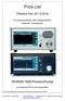 Price List. Effective from for communication and measurement receiver / transceiver. RDR55E/160E/Pocket/sPocket