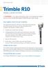 Trimble R10 MODEL 2 GNSS SYSTEM. C WARNING For safety information, refer to the Safety Information FIVE SIMPLE STEPS TO GET STARTED