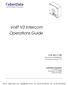 VoIP V3 Intercom Operations Guide