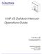 VoIP V3 Outdoor Intercom Operations Guide